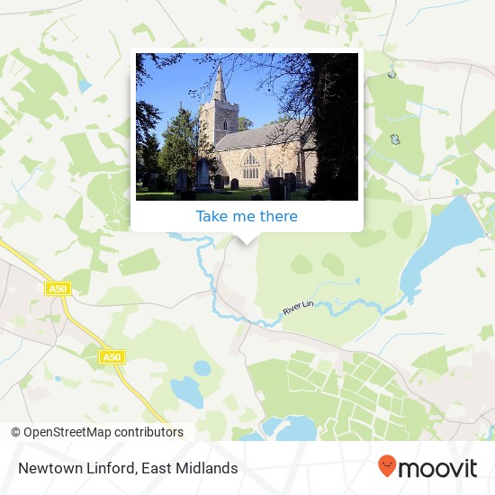 Newtown Linford map