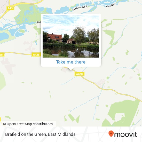 Brafield on the Green map