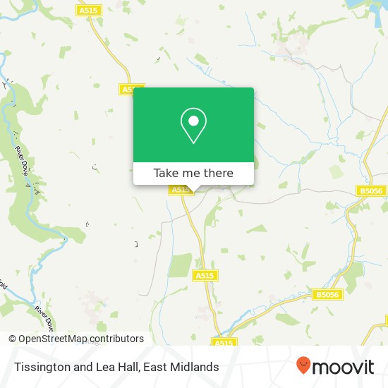 Tissington and Lea Hall map