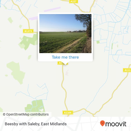 Beesby with Saleby map