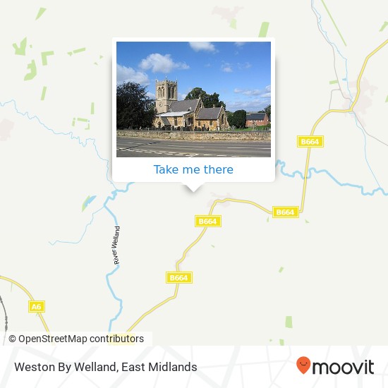 Weston By Welland map