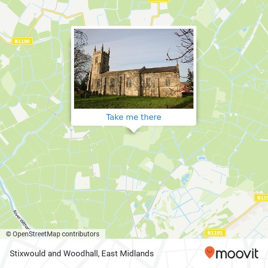 Stixwould and Woodhall map