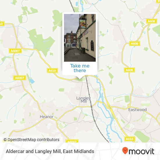 Aldercar and Langley Mill map