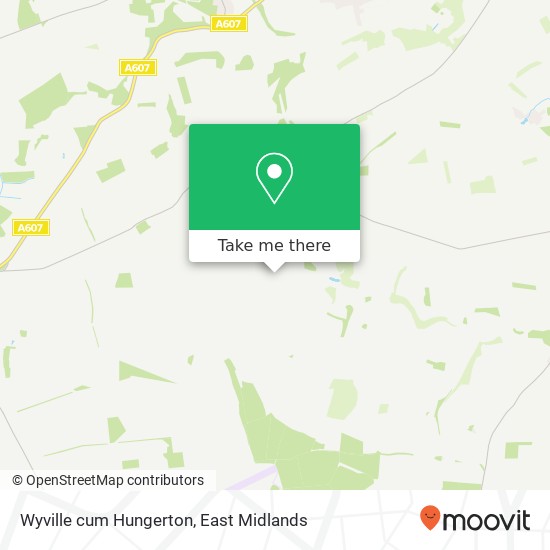 Wyville cum Hungerton map