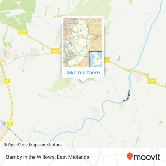Barnby in the Willows map