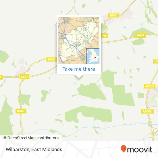 Wilbarston map