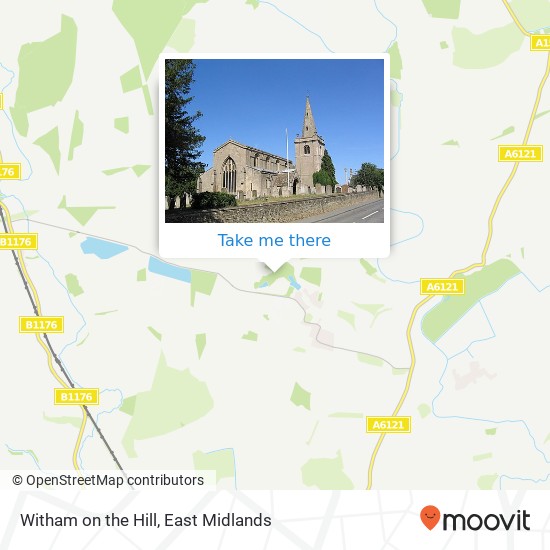 Witham on the Hill map