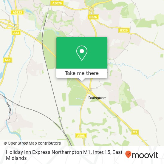 Holiday Inn Express Northampton M1. Inter.15 map