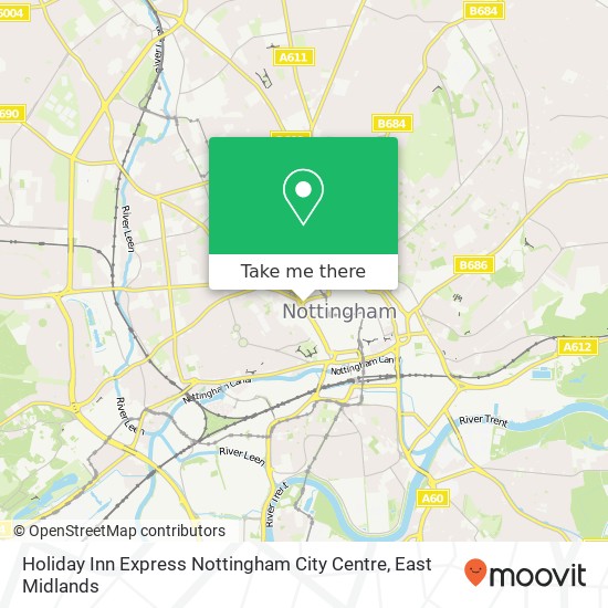 Holiday Inn Express Nottingham City Centre map