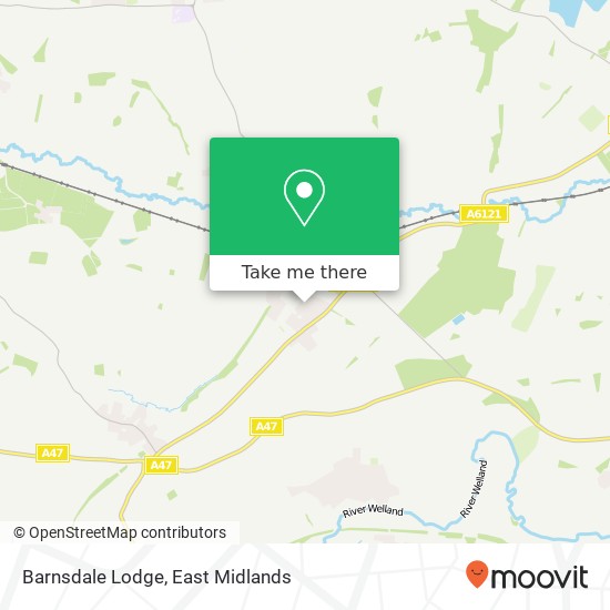 Barnsdale Lodge map