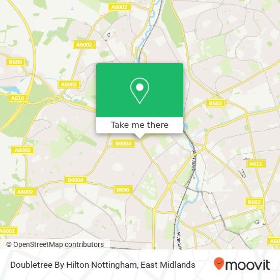 Doubletree By Hilton Nottingham map