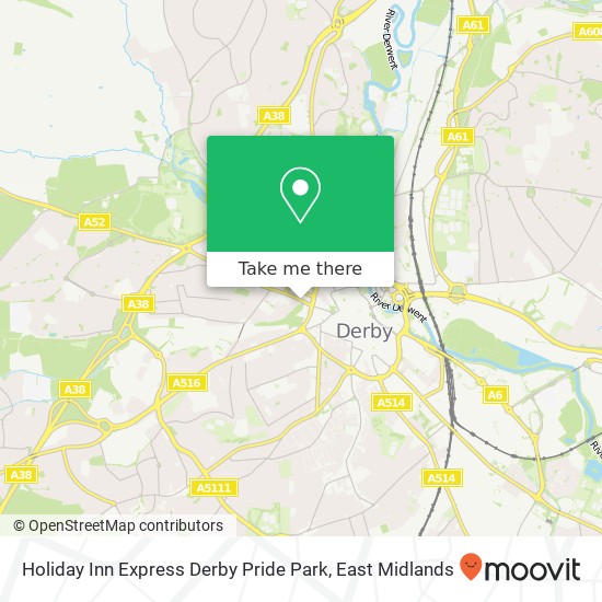Holiday Inn Express Derby Pride Park map