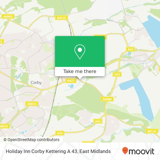 Holiday Inn Corby Kettering A 43 map
