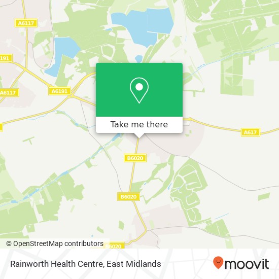 Rainworth Health Centre map