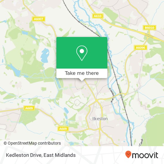 Kedleston Drive map