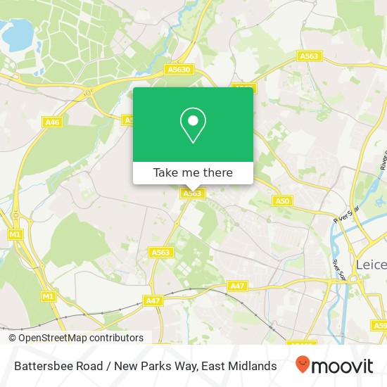 Battersbee Road / New Parks Way map