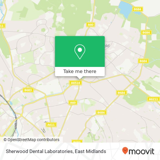 Sherwood Dental Laboratories map