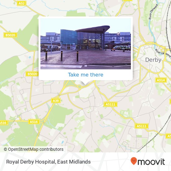 Royal Derby Hospital map