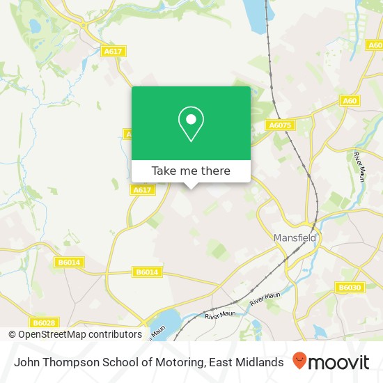John Thompson School of Motoring map