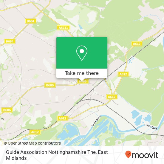 Guide Association Nottinghamshire The map