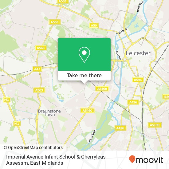 Imperial Avenue Infant School & Cherryleas Assessm map