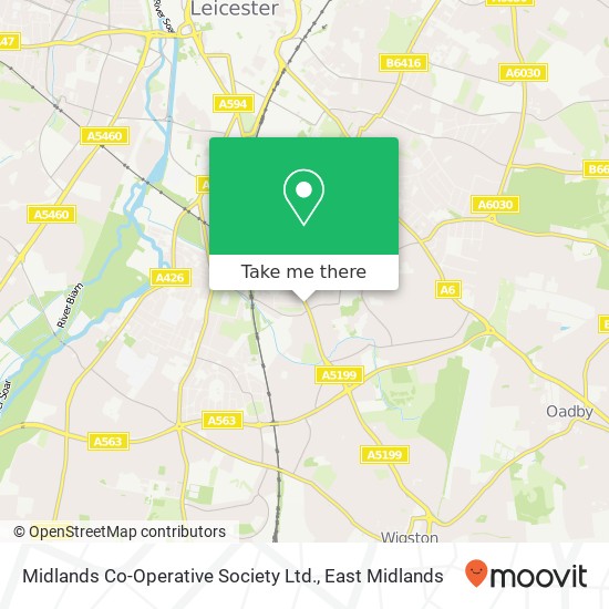 Midlands Co-Operative Society Ltd. map