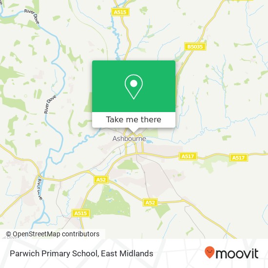 Parwich Primary School map