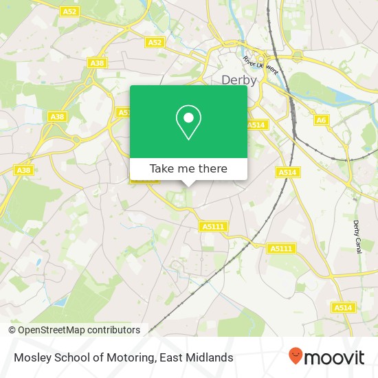 Mosley School of Motoring map