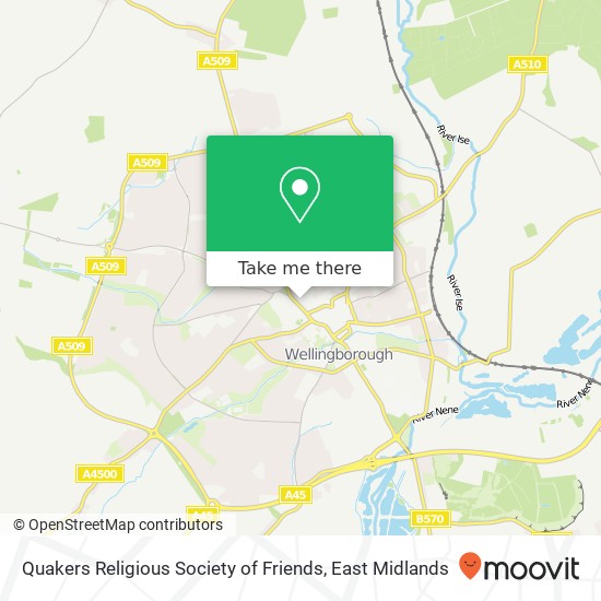 Quakers Religious Society of Friends map