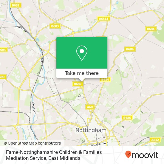 Fame-Nottinghamshire Children & Families Mediation Service map