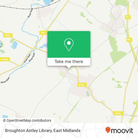 Broughton Astley Library map