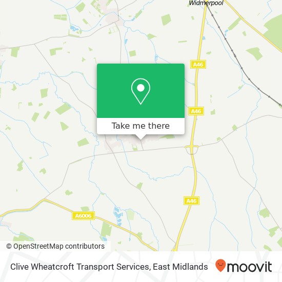 Clive Wheatcroft Transport Services map