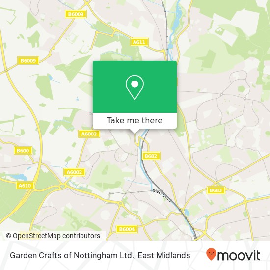 Garden Crafts of Nottingham Ltd. map