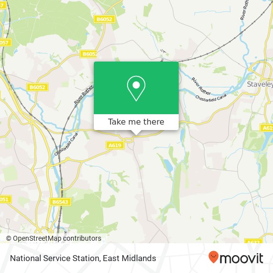 National Service Station map