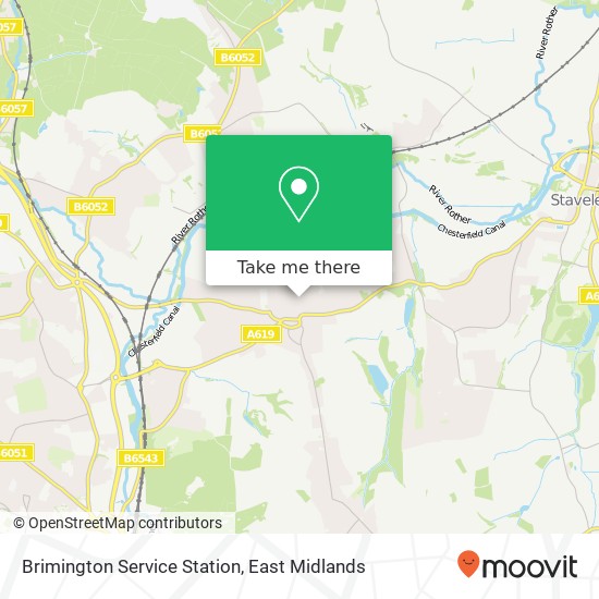 Brimington Service Station map