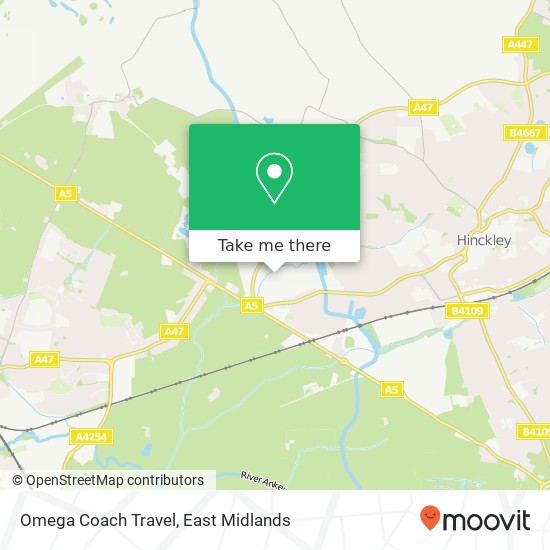 Omega Coach Travel map