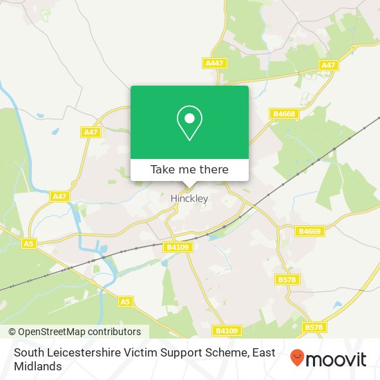 South Leicestershire Victim Support Scheme map