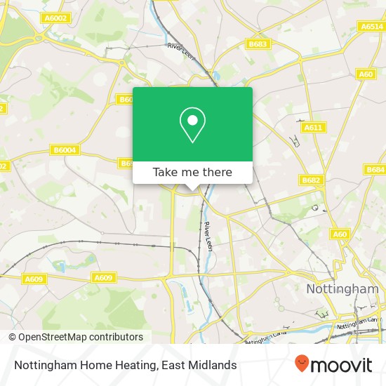 Nottingham Home Heating map