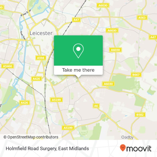 Holmfield Road Surgery map