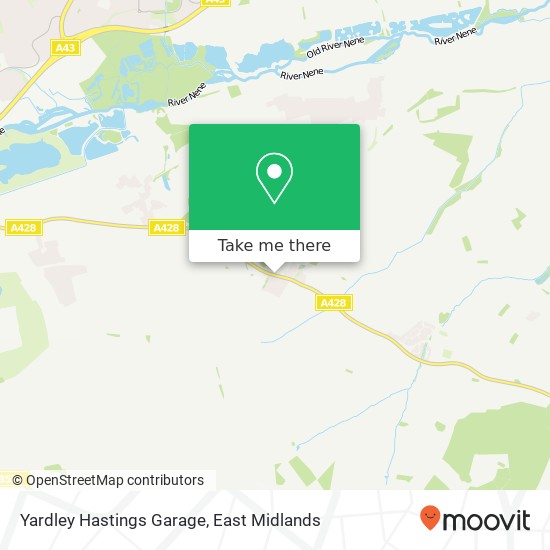 Yardley Hastings Garage map