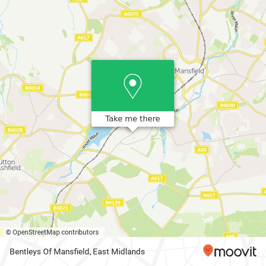 Bentleys Of Mansfield map