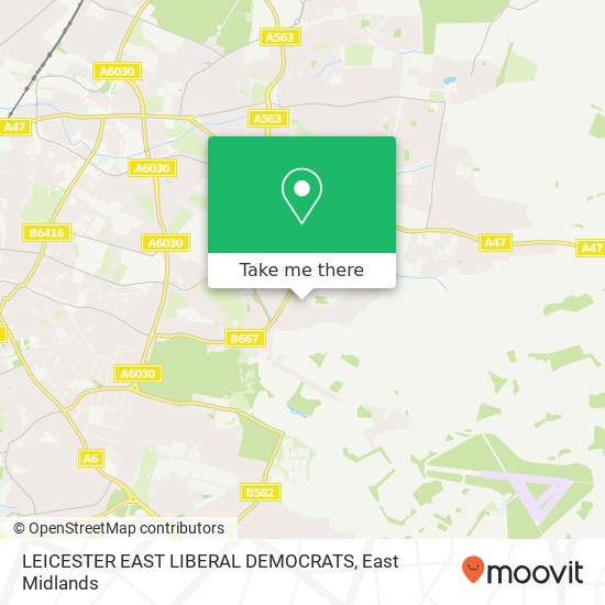 LEICESTER EAST LIBERAL DEMOCRATS map