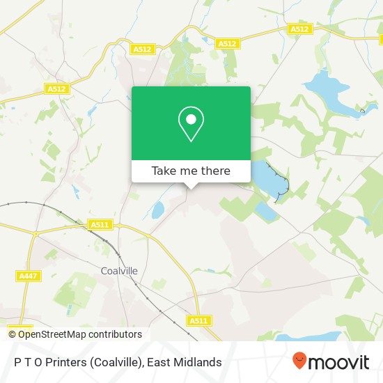 P T O Printers (Coalville) map