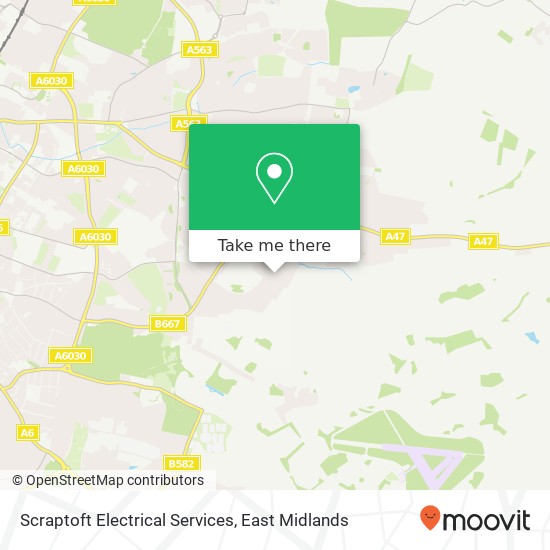 Scraptoft Electrical Services map