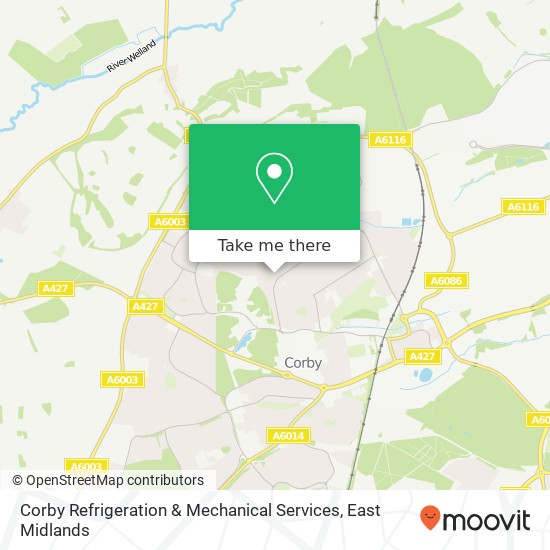 Corby Refrigeration & Mechanical Services map