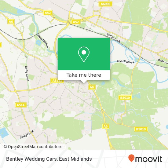 Bentley Wedding Cars map