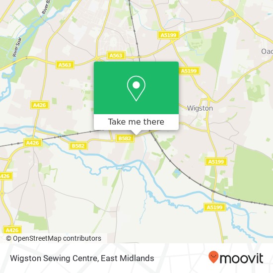 Wigston Sewing Centre map