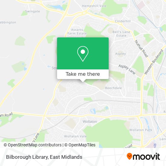Bilborough Library map