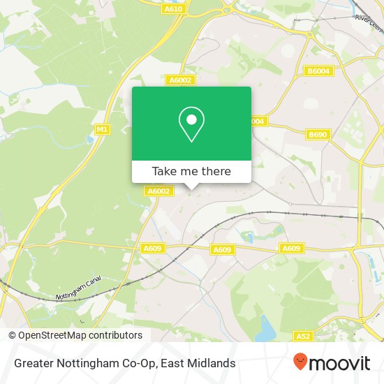 Greater Nottingham Co-Op map