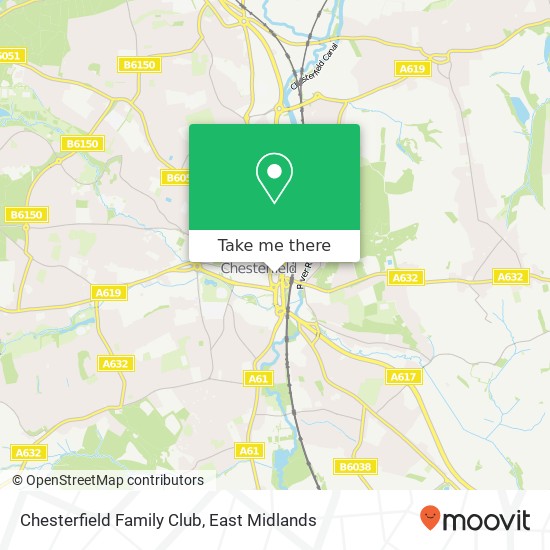 Chesterfield Family Club map